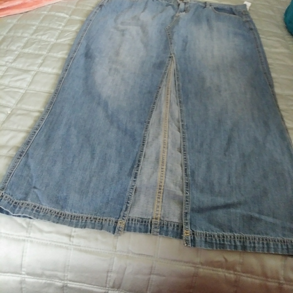 New Denim maxie skirt.